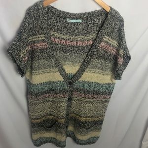Maurice’s paisley and grey knit cardigan